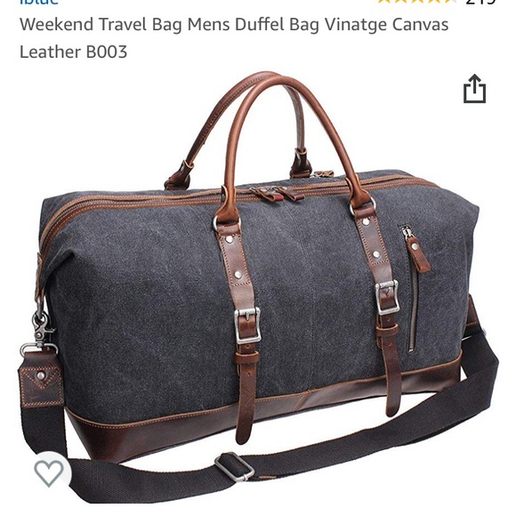 iblue Other - Leather Canvas Duffle Bag